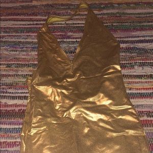Gold sparkly unitard/body suit